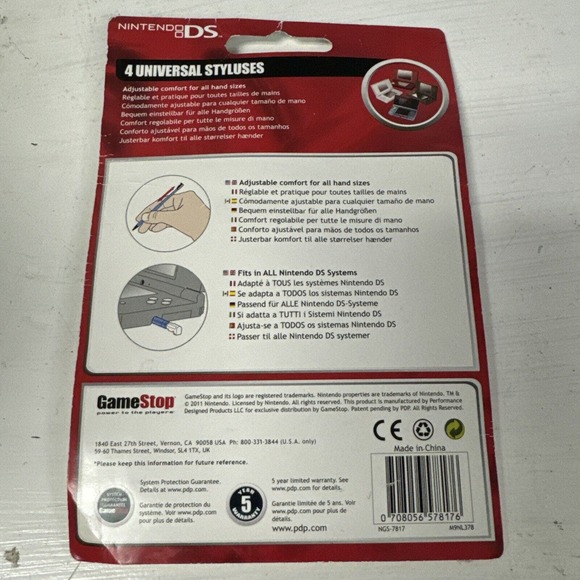 (2) Blue Stylus pen for the Nintendo DS System Console In Open Package - Picture 2 of 2